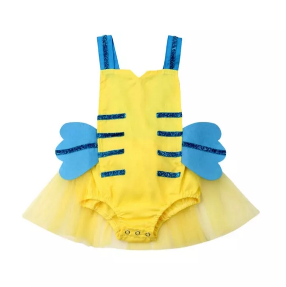 boutique One Pieces Flounder Outfit Dress Romper Costume The Little